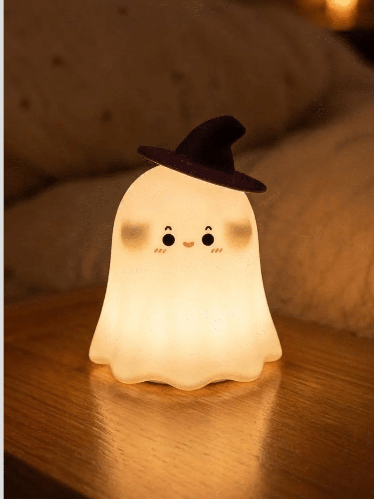 Ghostess Night Light – Squishy Silicone Touch Lamp, Dimmable & USB Rechargeable