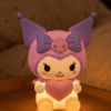 Cute Purple Character Silicone Night Light YH-335 – Pat Touch Sensor LED Lamp, USB Rechargeable