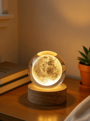 3D Solar System Crystal Ball Night Light – K9 Crystal Galaxy Lamp with USB LED Wooden Base (Random Design) 3D Solar System Crystal Ball Night Light – K9 Crystal Galaxy Lamp with USB LED Wooden Base (Random Design)