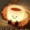 Coffee Cup Silicone Night Light – Touch Dimmable Color Changing LED Lamp, USB Rechargeable