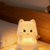 Mini Kitten Silicone Night Light JYL-5073 – Tap Control Squishy RGB LED Lamp, USB Rechargeable