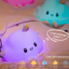 Cute Cloud Silicone Night Light ZH-170 – Touch Control 7-Color LED Lamp for Kids, USB Rechargeable