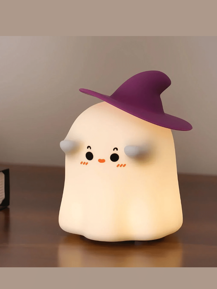 Ghostess Night Light – Squishy Silicone Touch Lamp, Dimmable & USB Rechargeable
