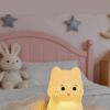 Mini Kitten Silicone Night Light JYL-5073 – Tap Control Squishy RGB LED Lamp, USB Rechargeable