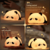 Cute Panda Night Light – Soft Silicone Tap Control Lamp, Rechargeable