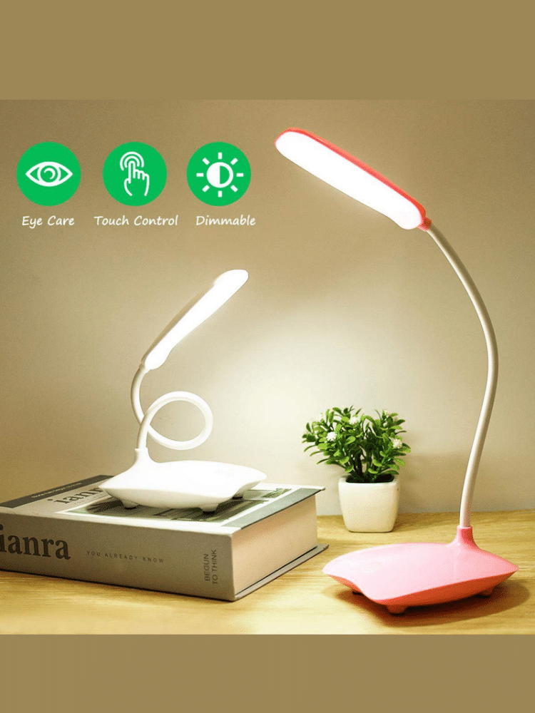 Stylish LED Desk Lamp – 3-Level Dimmable, 360° Adjustable Study Light
