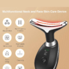 Neck Lifting & Tightening Massager – EMS Microcurrent Face & Neck Device with Red, Blue & Green LED Light Therapy