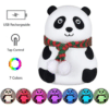 Cute Panda Silicone Night Light with Scarf – Soft LED Bedside Lamp, USB Rechargeable