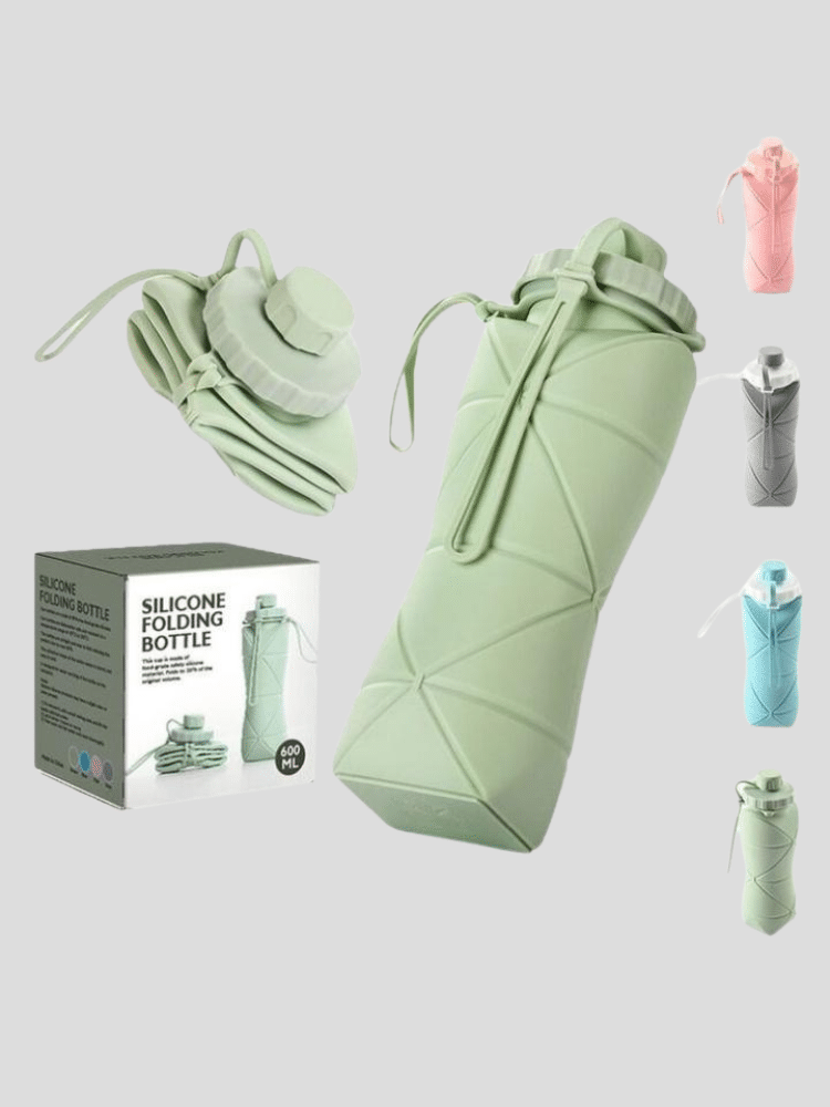 Silicone Folding Water Bottle 600ml – Collapsible, Leak-Proof & BPA-Free Silicone Folding Water Bottle 600ml – Collapsible, Leak-Proof & BPA-Free