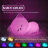 Mubarek Sleepy Cat Silicone Night Light – 16 Colors, Remote Control, Rechargeable