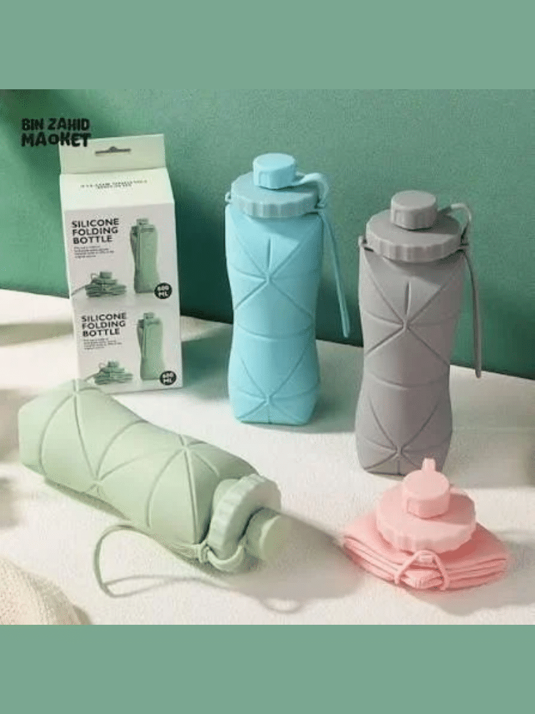 Silicone Folding Water Bottle 600ml – Collapsible, Leak-Proof & BPA-Free Silicone Folding Water Bottle 600ml – Collapsible, Leak-Proof & BPA-Free
