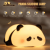 Cute Panda Night Light – Soft Silicone Tap Control Lamp, Rechargeable