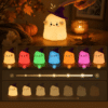 Ghostess Night Light – Squishy Silicone Touch Lamp, Dimmable & USB Rechargeable