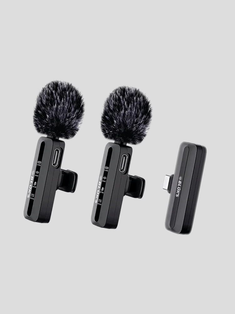 BX-116 Double Wireless Lavalier Microphone – ANC Noise Cancellation, iPhone & Type-C, Plug & Play-Martgoz BX-116 Double Wireless Lavalier Microphone – ANC Noise Cancellation, iPhone & Type-C, Plug & Play
