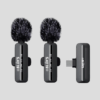 BX-116 Double Wireless Lavalier Microphone – ANC Noise Cancellation, iPhone & Type-C, Plug & Play-Martgoz BX-116 Double Wireless Lavalier Microphone – ANC Noise Cancellation, iPhone & Type-C, Plug & Play