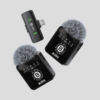 BX-18 Dual Wireless Lavalier Microphone – 2 Collar Clip-On Mics with Receiver, ANC Noise Cancellation, Plug & Play (Black)-Martgoz Buy BX-17 wireless lavalier collar microphone with noise reduction, 25m range & 10–11 hrs battery. Plug & play. COD all over Pakistan at Martgoz.