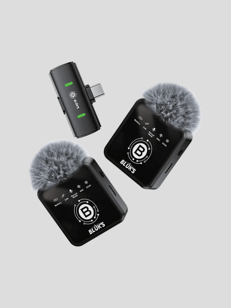 BX-18 Dual Wireless Lavalier Microphone – 2 Collar Clip-On Mics with Receiver, ANC Noise Cancellation, Plug & Play (Black)-Martgoz Buy BX-17 wireless lavalier collar microphone with noise reduction, 25m range & 10–11 hrs battery. Plug & play. COD all over Pakistan at Martgoz.