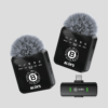 BX-18 Dual Wireless Lavalier Microphone – 2 Collar Clip-On Mics with Receiver, ANC Noise Cancellation, Plug & Play (Black)-Martgoz (3) BX-18 Dual Wireless Lavalier Microphone – 2 Collar Clip-On Mics with Receiver, ANC Noise Cancellation, Plug & Play (Black)