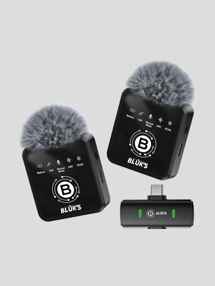 BX-18 Dual Wireless Lavalier Microphone – 2 Collar Clip-On Mics with Receiver, ANC Noise Cancellation, Plug & Play (Black)-Martgoz (3) BX-18 Dual Wireless Lavalier Microphone – 2 Collar Clip-On Mics with Receiver, ANC Noise Cancellation, Plug & Play (Black)