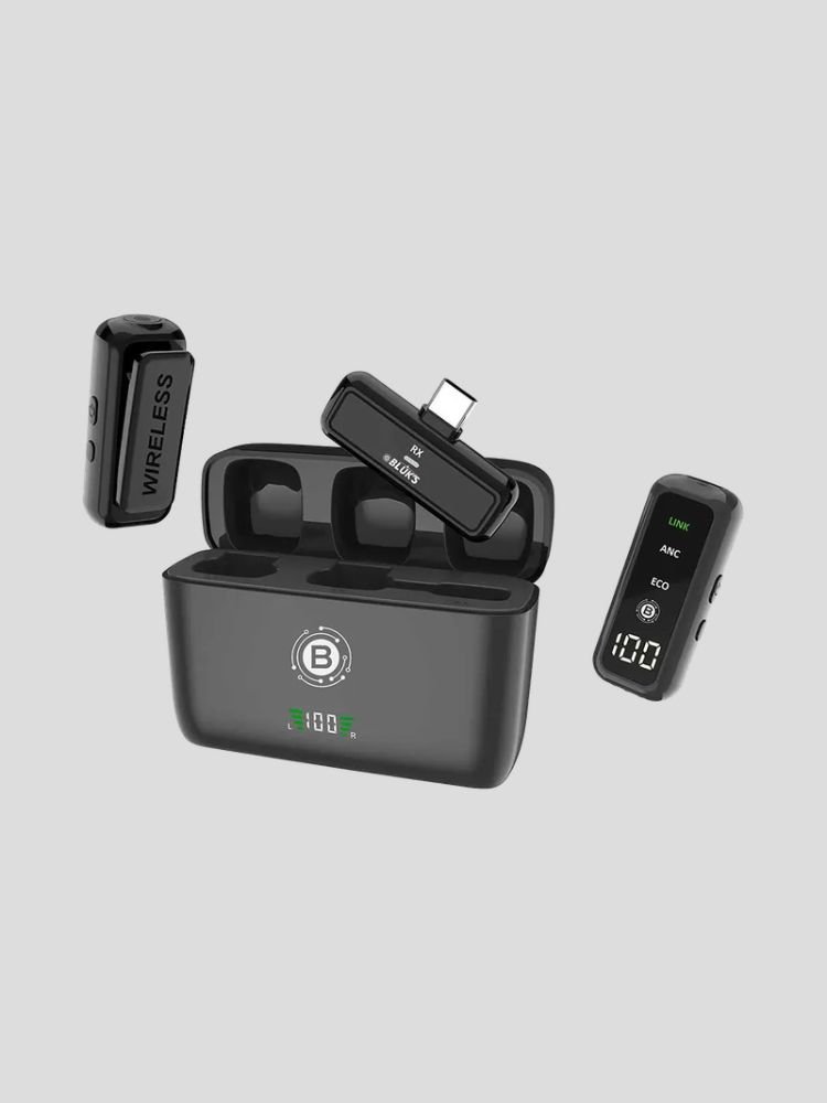 BX-22 Dual Lavalier Wireless Microphone with ANC