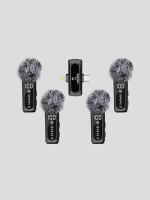 BX-30 4-Mic Wireless Lavalier Microphone with ANC-Martgoz BX-30 4-Mic Wireless Lavalier Microphone with ANC