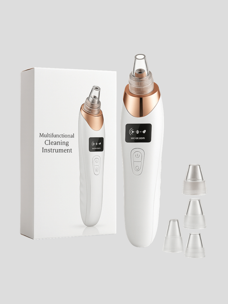 Multifunctional Vacuum Facial Pore Cleaner – Blackhead Remover Suction Tool with 4 Interchangeable Probes