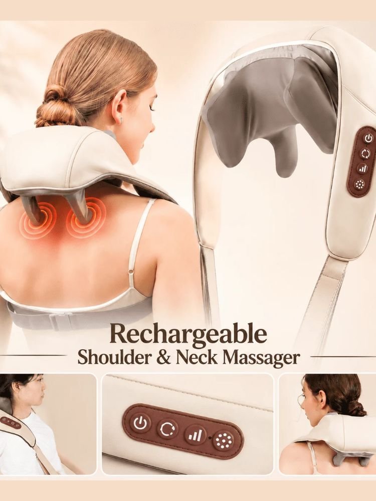 Neck Massager with Heat – Shiatsu 4D Kneading Shoulder & Neck Massager- Martgoz 2 Neck Massager with Heat – Shiatsu 4D Kneading Shoulder & Neck Massager- Martgoz