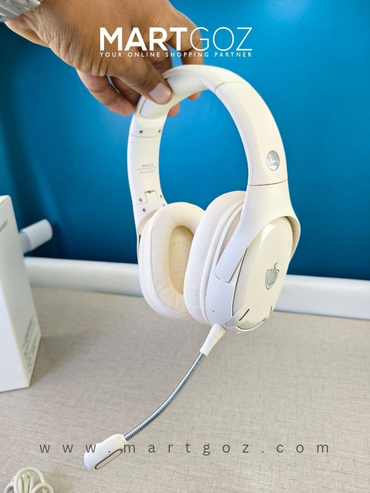 Phoinikas Q6S Wireless Gaming Headset – Bluetooth 5.3, 40mm Drivers, Detachable Noise-Cancelling Mic, 30 Hours Playtime - Martgoz