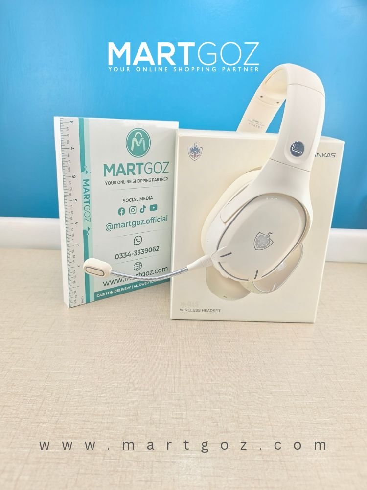 Phoinikas Q6S Wireless Gaming Headset – Bluetooth 5.3, 40mm Drivers, Detachable Noise-Cancelling Mic, 30 Hours Playtime - Martgoz